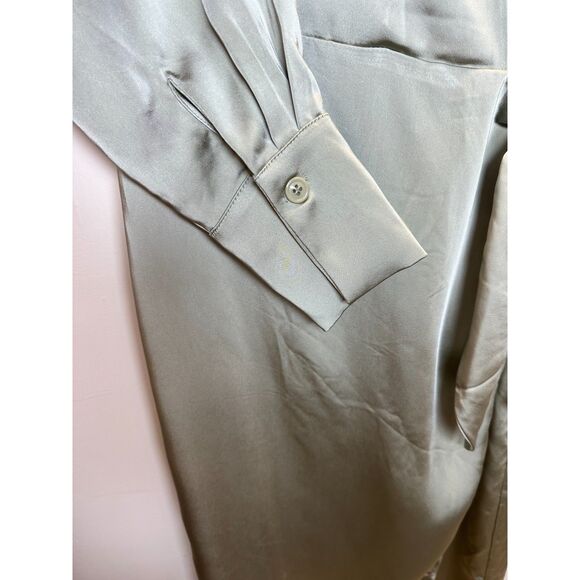 Jason Wu Women's Size XS Olive Tie Long Sleeve Midi Dress EUC - Picture 6 of 8